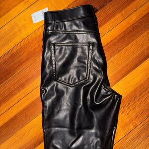 Never Worn! Abercrombie curve love vegan leather pants!